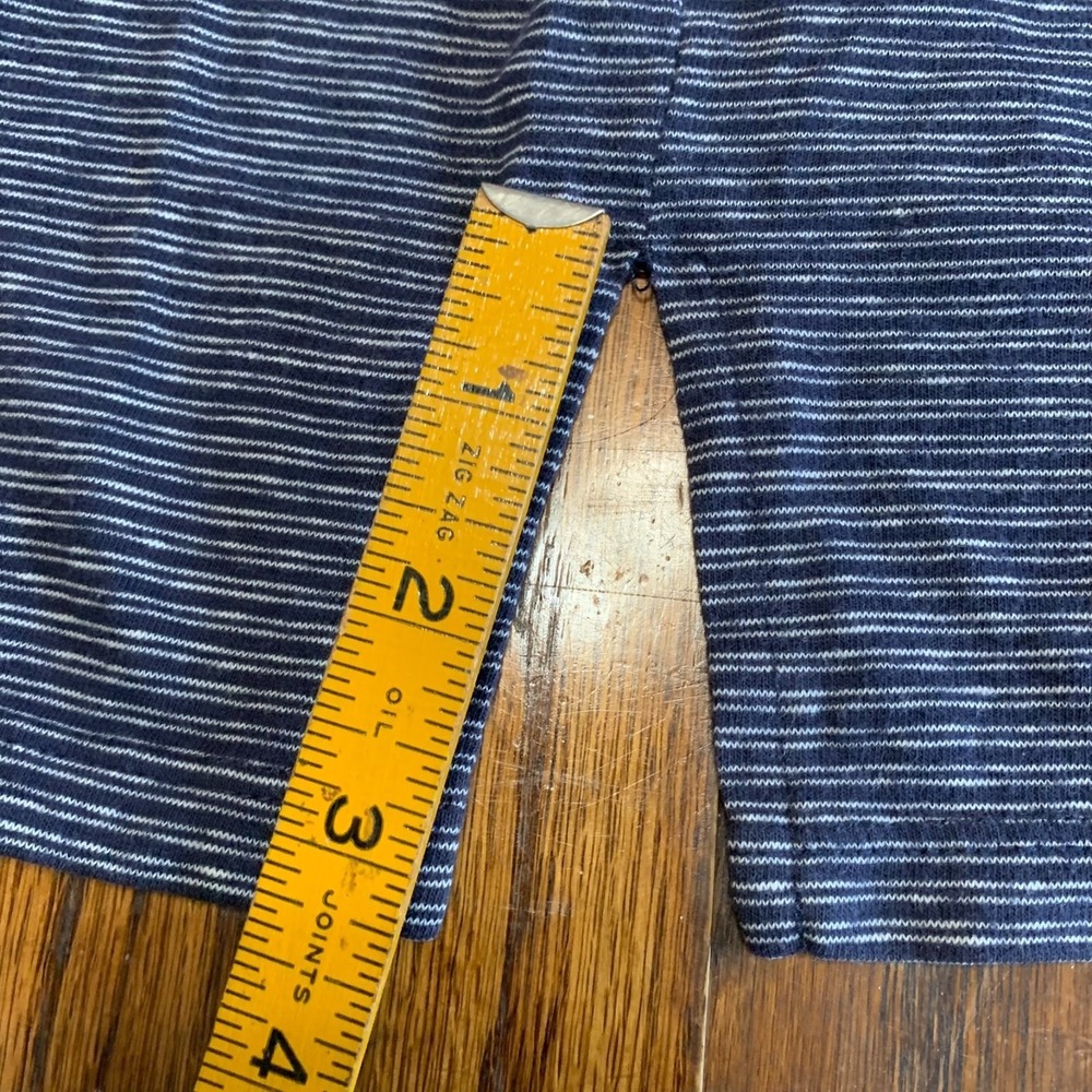 J Crew & Caslon Striped Linen Blend V-Neck T-Shirt Bundle Blue White Medium - Picture 10 of 11